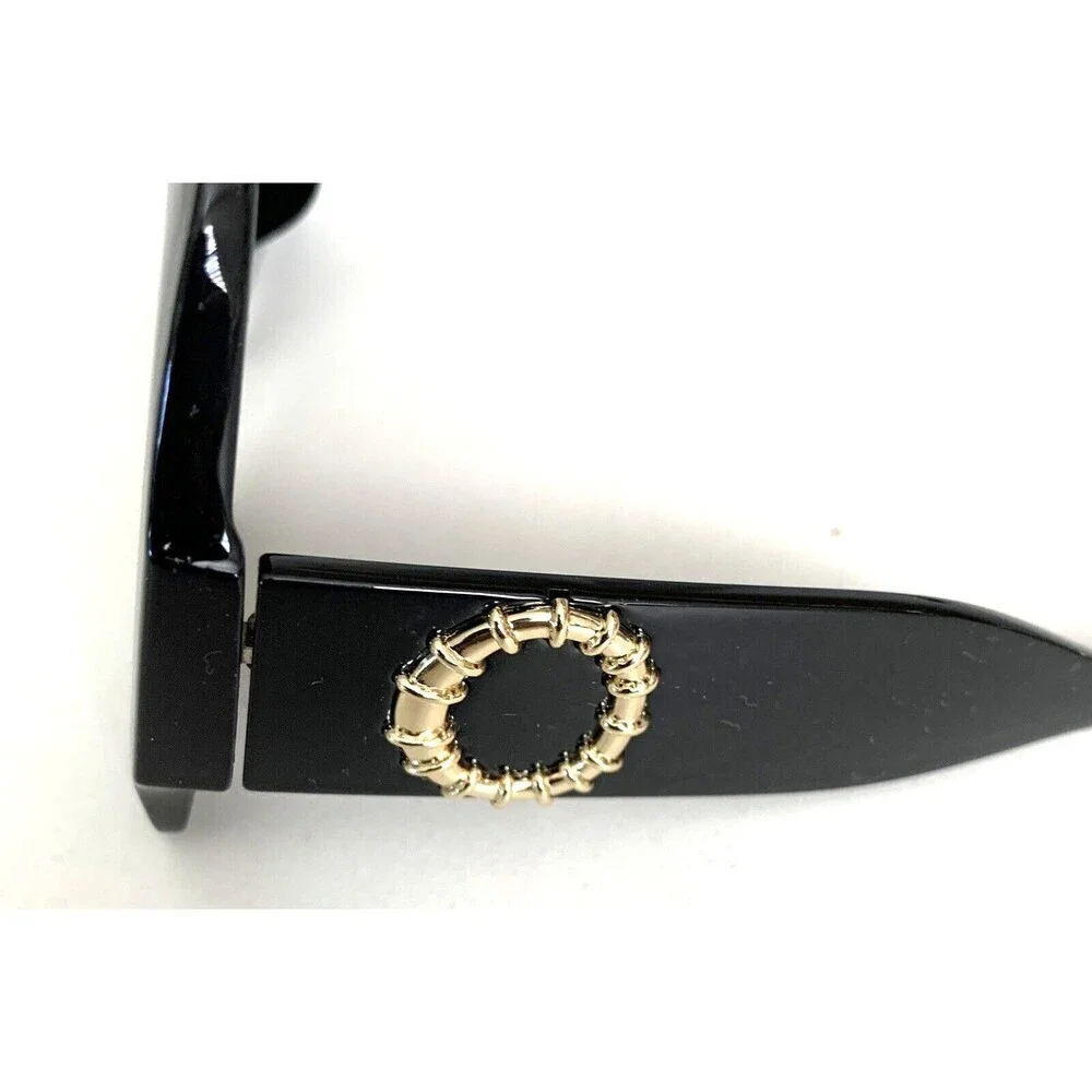 Square Frame Sunglasses in Black Acetate Womens 6